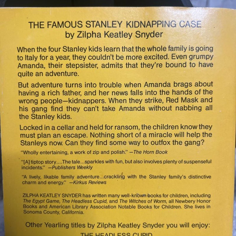 The Famous Stanley Kidnapping Case by Zilpha Keatley Snyder