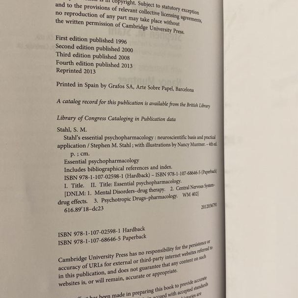 Stahl's Essential Psychopharmacology