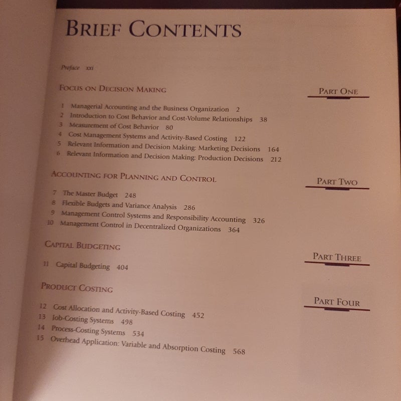 Introduction to Management Accounting 