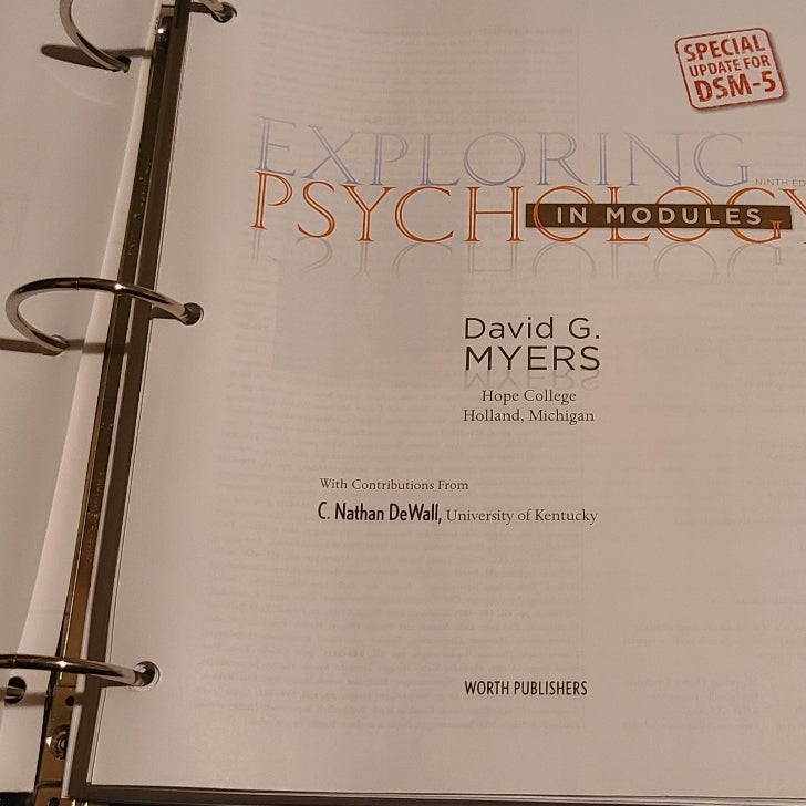 Loose-Leaf Version for Exploring Psychology in Modules with DSM5 Update