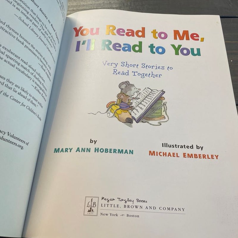 You Read to Me, I’ll Read to You