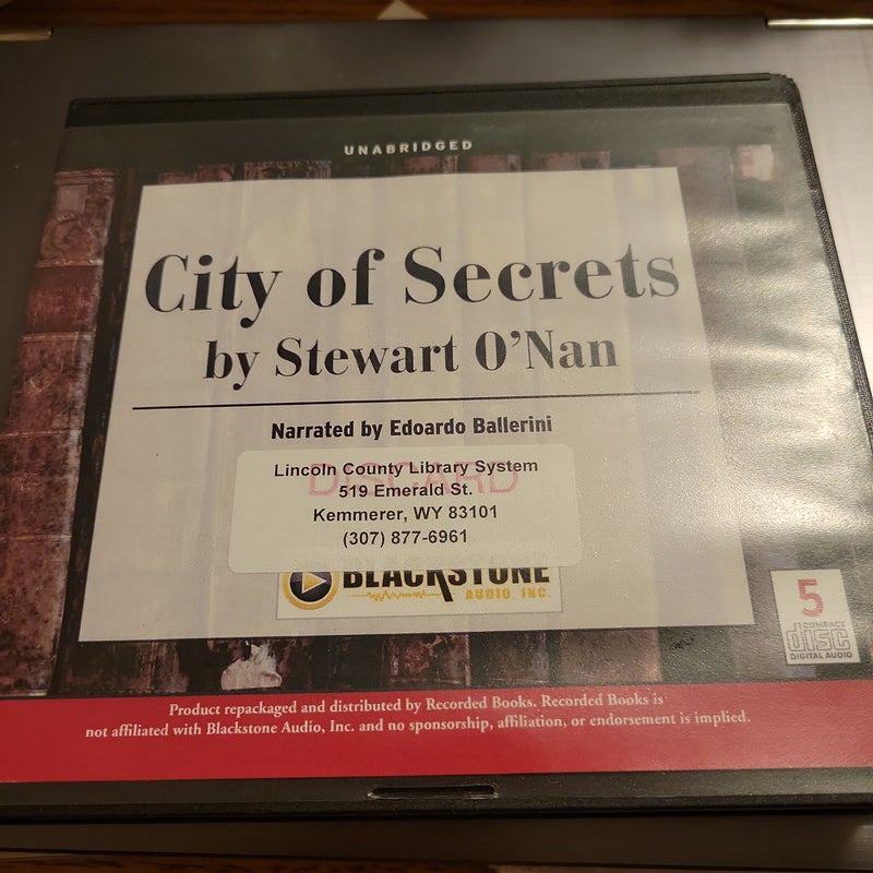 City of Secrets audiobook CD