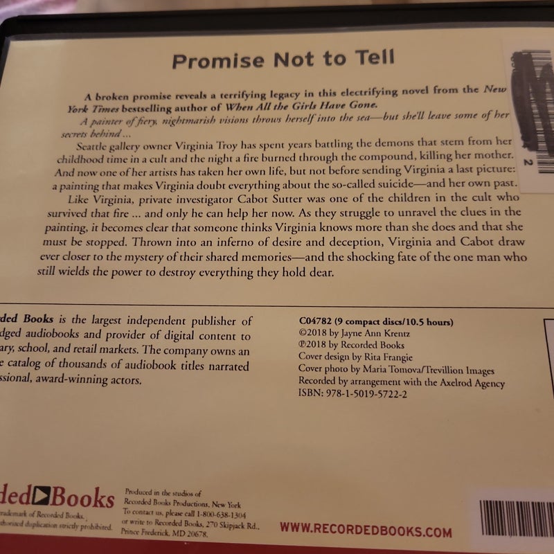Promise not to Tell CD book