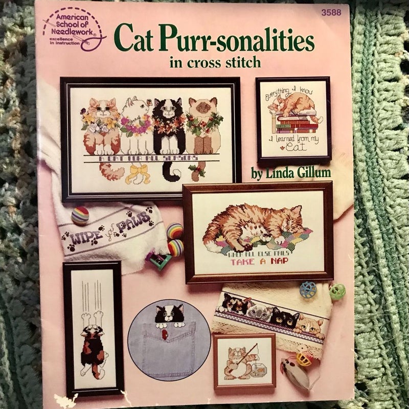 Cat Purr-sonalities in Cross Stitch 