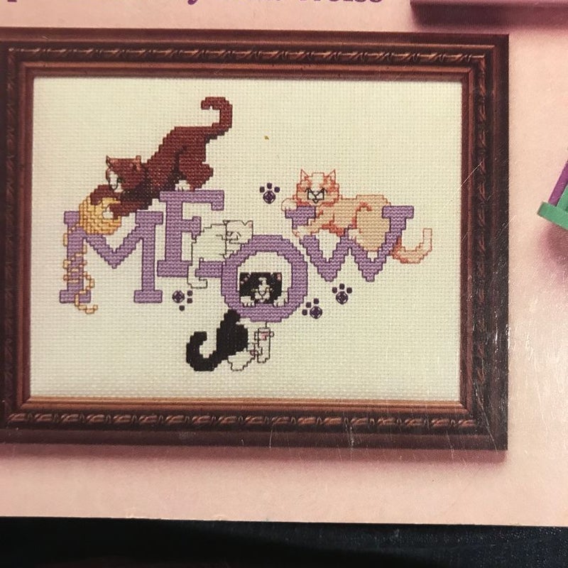 Cat Purr-sonalities in Cross Stitch 