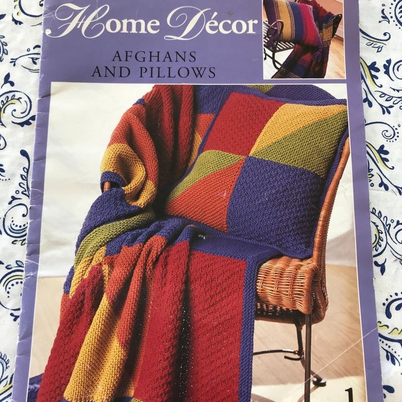Home Decor Afghans and Pillows designs to Knit