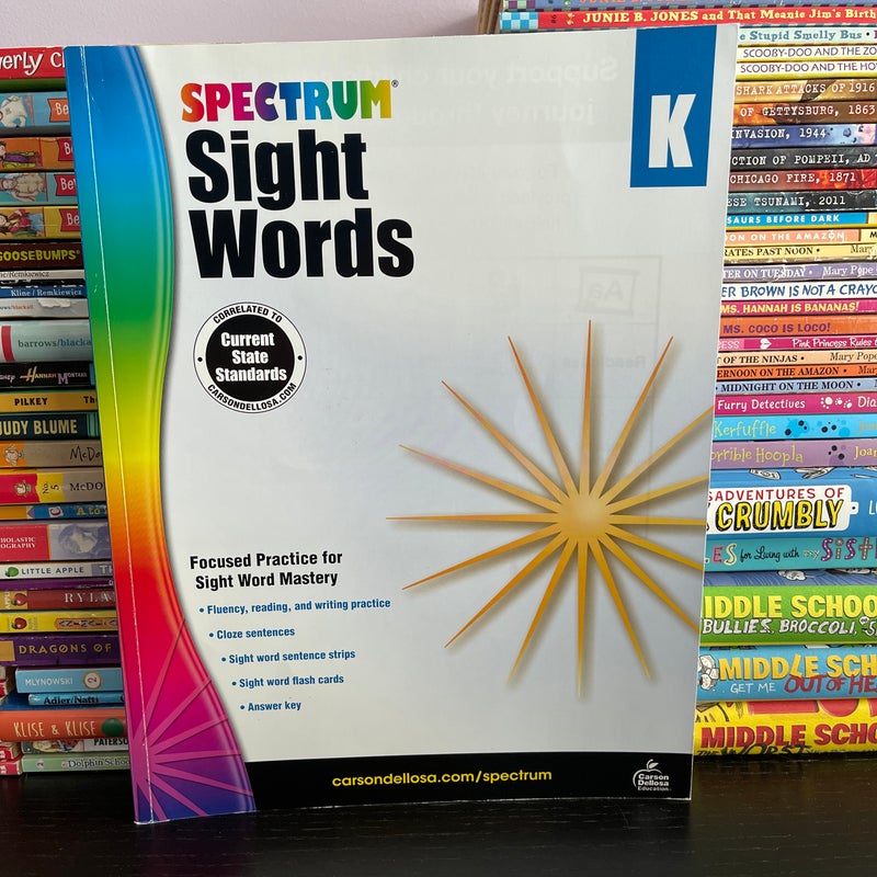 Spectrum Sight Words, Grade K