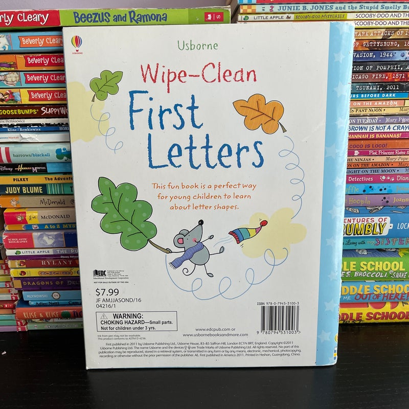 Usborne Wipe Clean First Letters