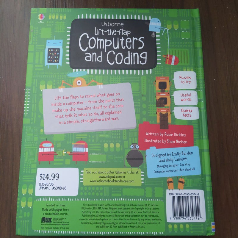 Usborne Lift The Flap Computers and Coding