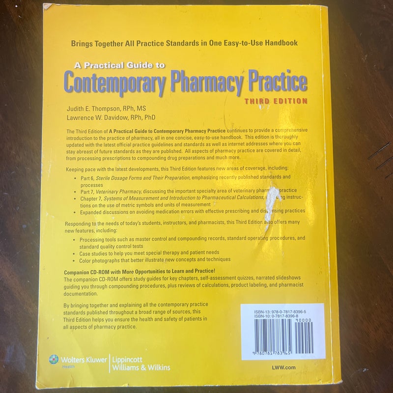 A Practical Guide to Contemporary Pharmacy Practice