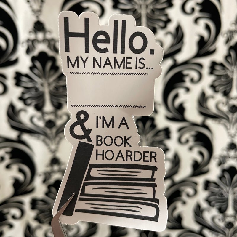 Book Hoarder Book Plate, Name Plate Sticker, Bookish Gift