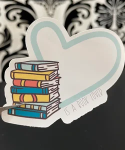 Is a Book Lover Book Name Plate Vinyl Sticker