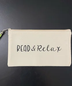 Handmade Read & Relax Bookish Pencil Pouch Cosmetics Bag