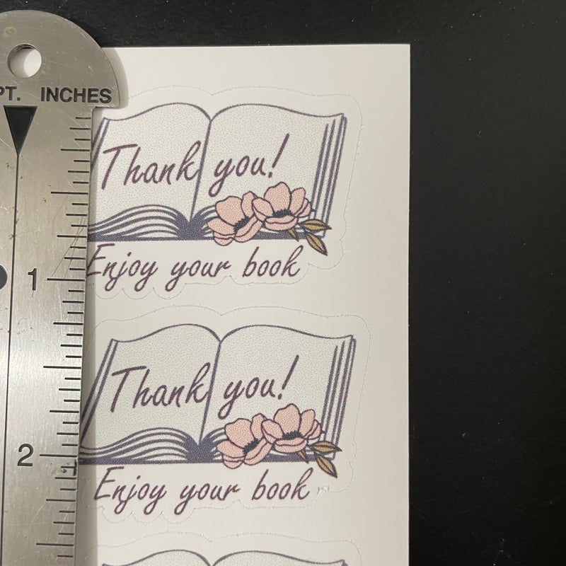 Thank You Stickers for Book Sellers - 36 Stickers total - 2 Sheets