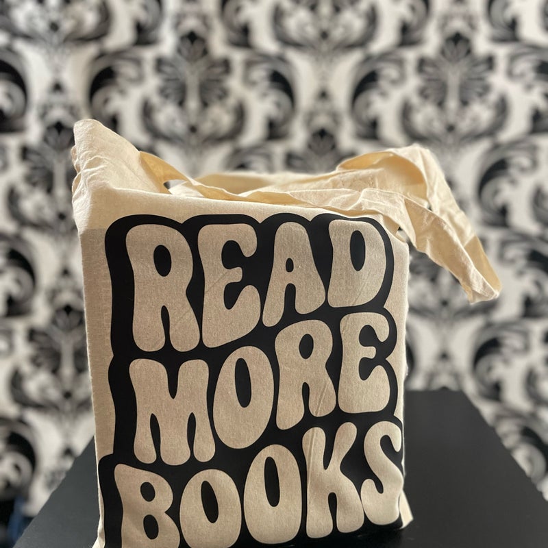 Read More Books Tote Bag Outline Version