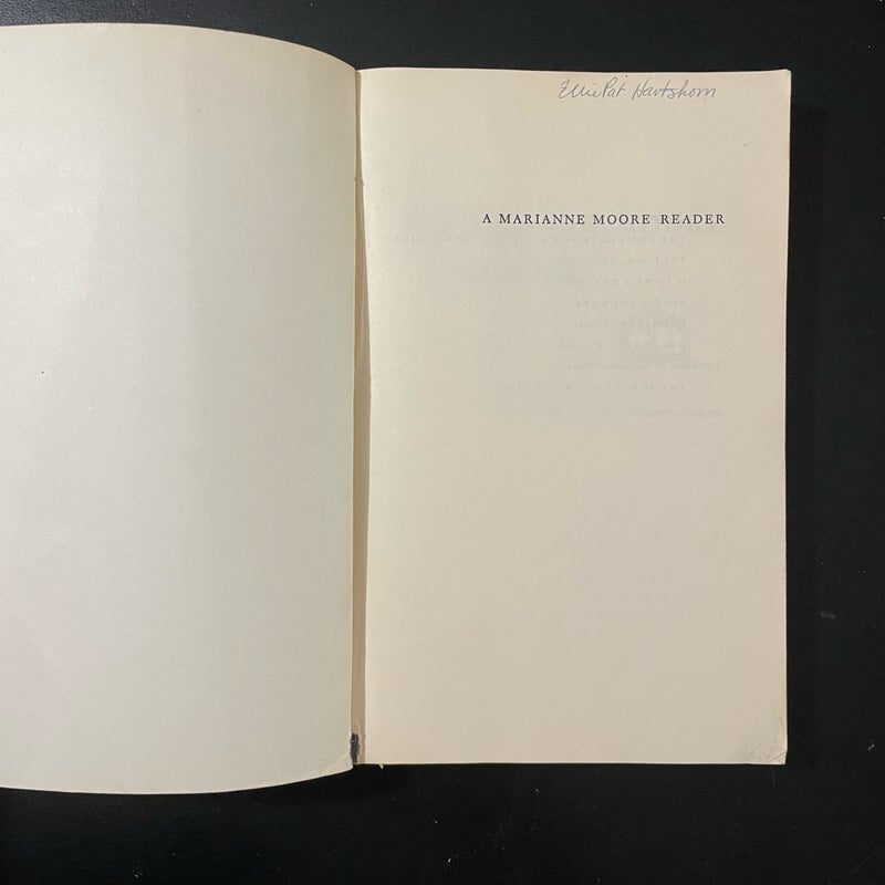 A Marianne Moore Reader 