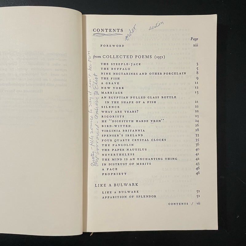 A Marianne Moore Reader 