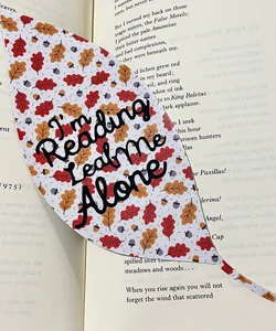 Leaf Me Alone Bookmark Faux Leather & Vinyl