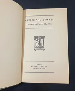Creeds and Byways Vintage Book of Poetry
