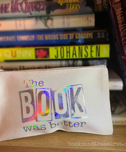 The Book was Better Canvas Pencil Case / Cosmetics Bag 