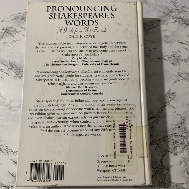 Pronouncing Shakespeare's Words