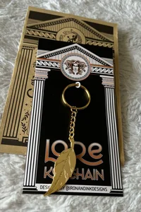 Fairyloot Lore Gold Feather Keychain