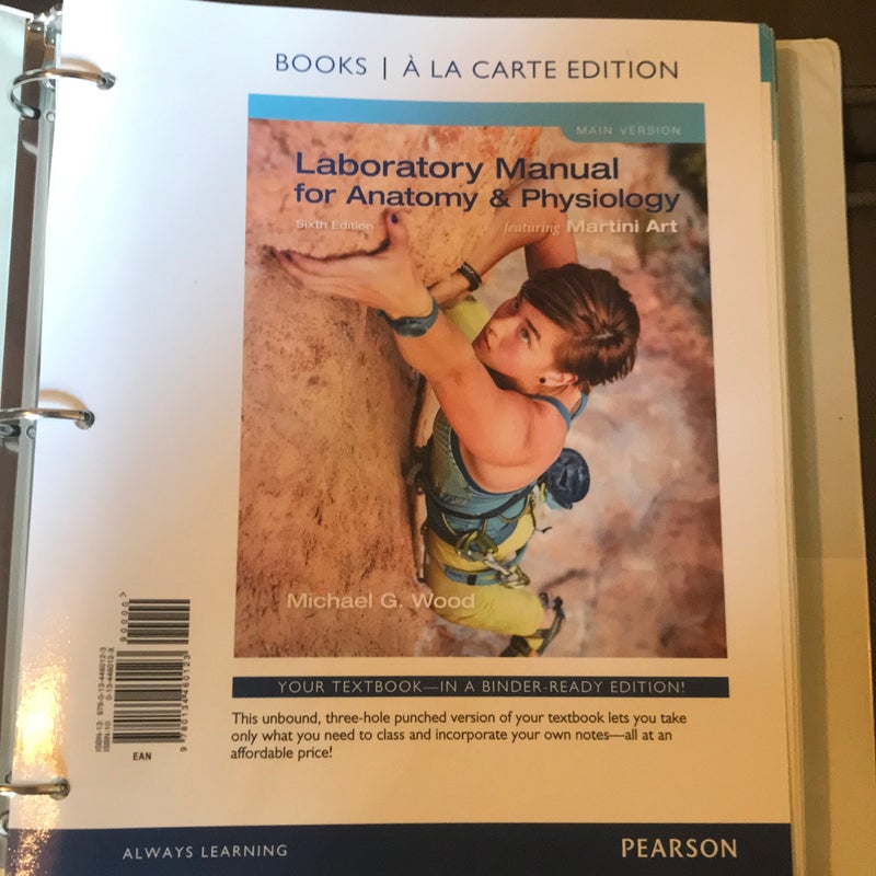 Laboratory Manual for Anatomy and Physiology Featuring Martini Art, Main Version, Books a la Carte Edition