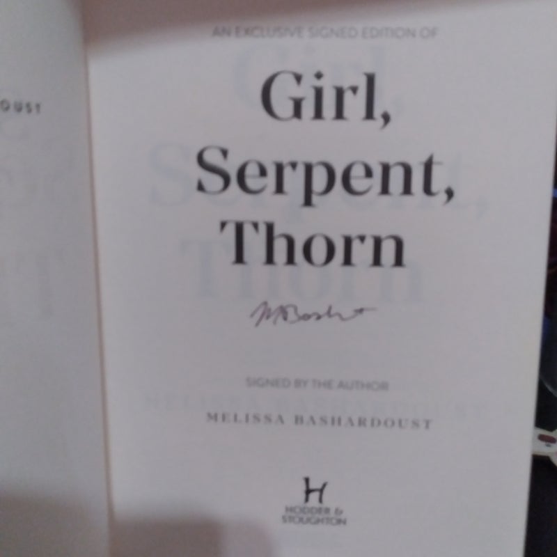 Girl, Serpent, Thorn (SIGNED)