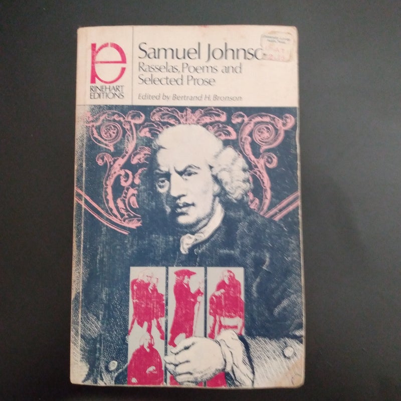 Samuel Johnson Rasselas, Poems and Selected Prose