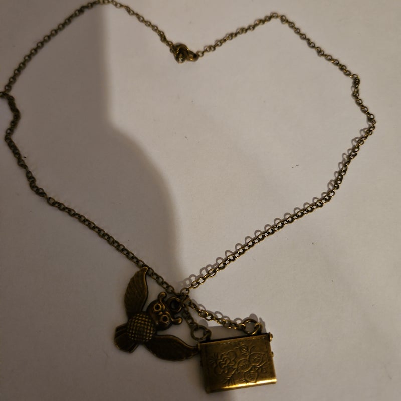Harry Potter Owl & Envelope Bronze Necklace 