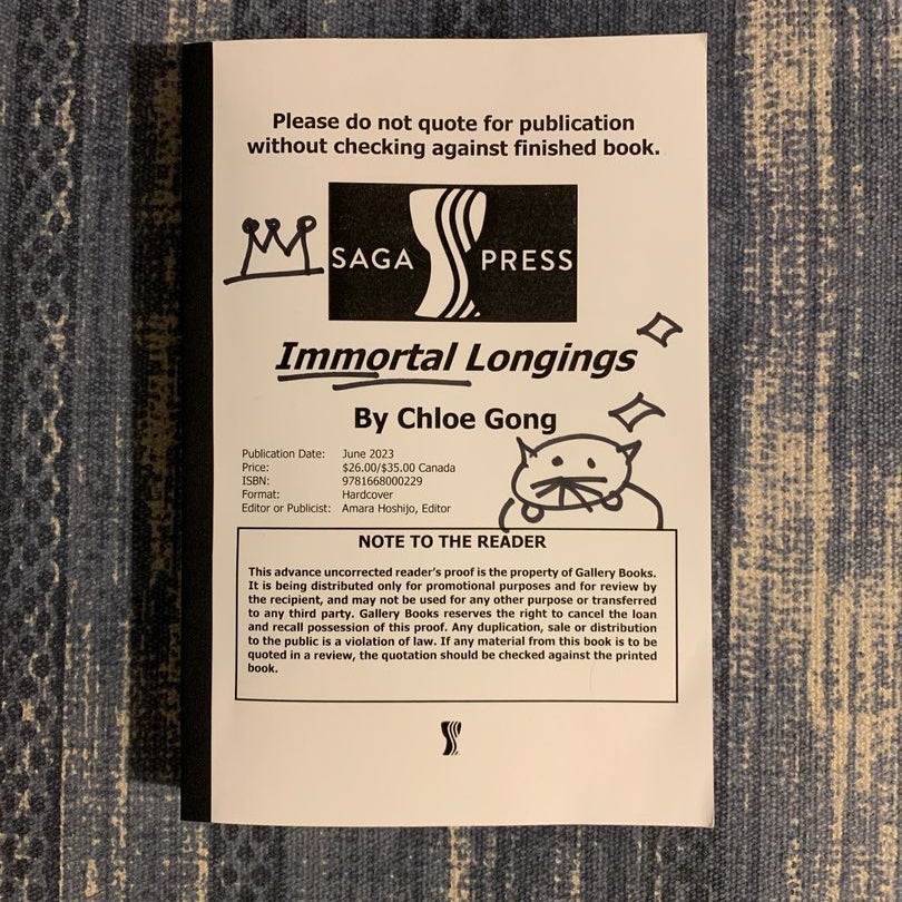 Immortal Longings newest Chloe Gong Arc