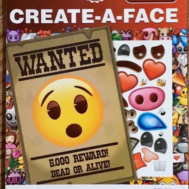 EMOJI Create A Face Sticker Book