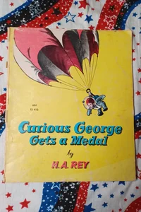 Curious George Gets  Medal 1970 Rare 