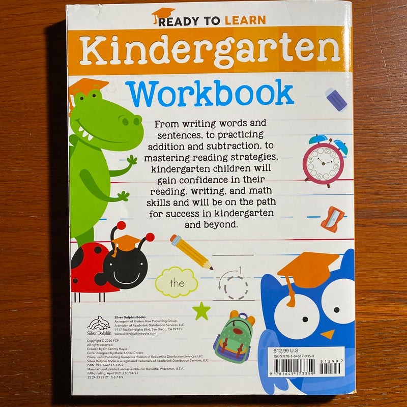 Ready To Learn Kindergarten Workbook By Editors Of Silver Dolphin Books Paperback Pangobooks 3084