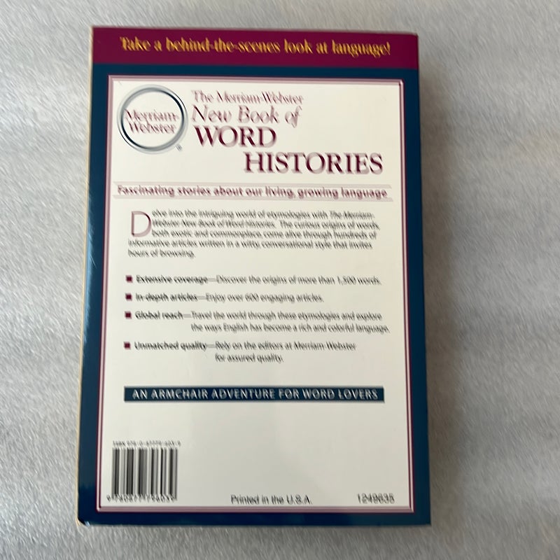 The Merriam-Webster New Book of Word Histories