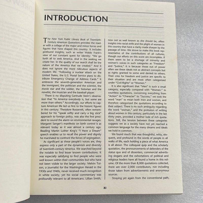 The New York Public Library Book of Twentieth-century American Quotations