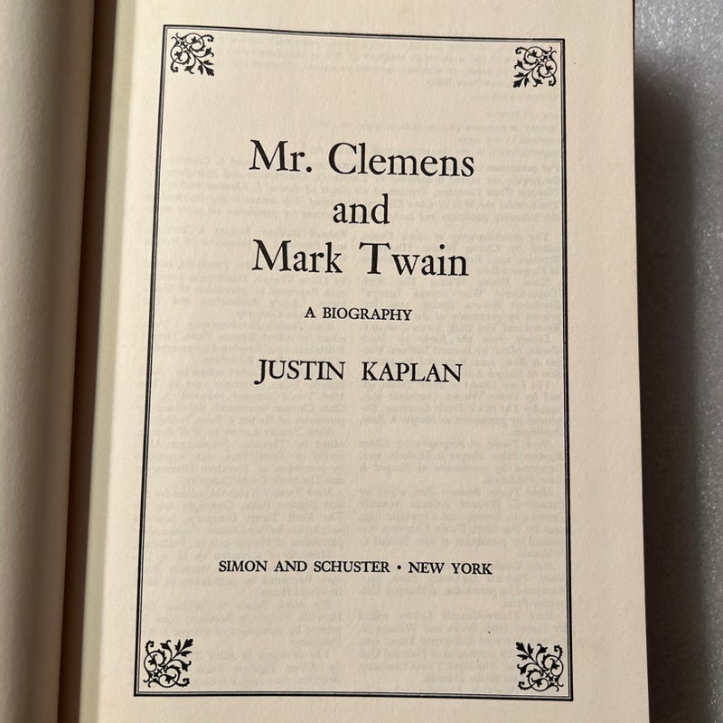 Mr. Clemens and Mark Twain