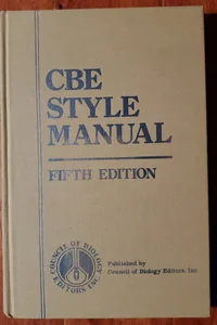 CBE STYLE MANUAL