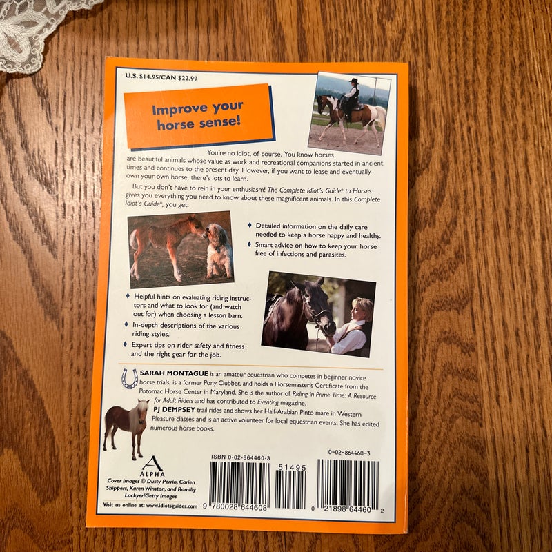 The Complete Idiot’s Guide to Horses