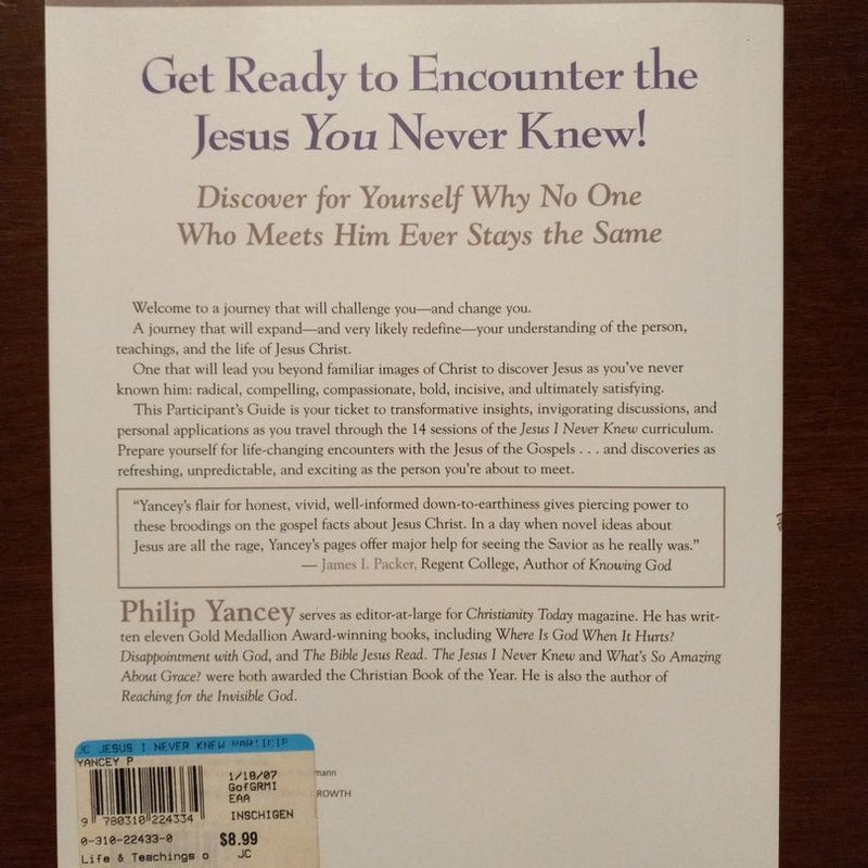 The Jesus I Never Knew Participant's Guide