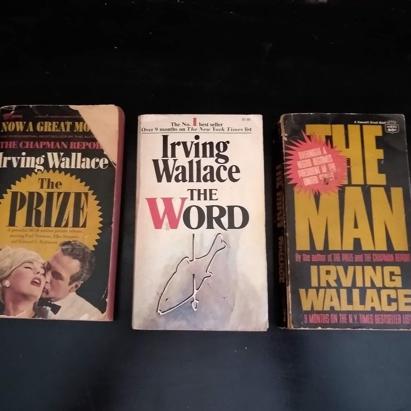 Lot of 15 Irving Wallace Vintage Best Sellers