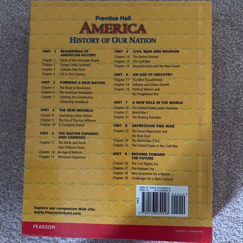 America: History of Our Nation 2014 Survey Student Edition Grade 8