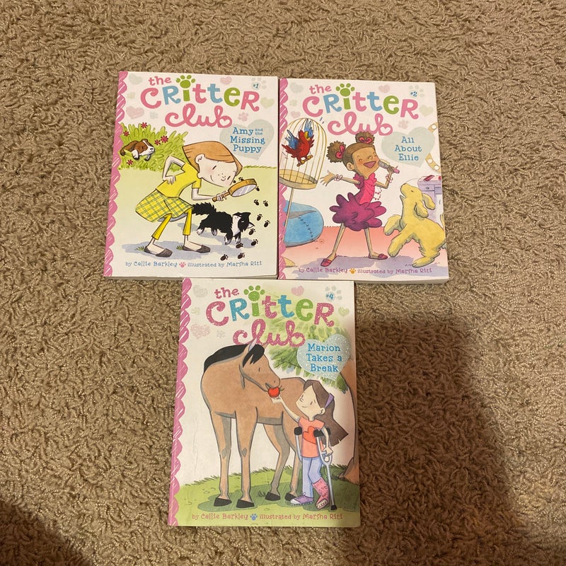 The critter club books 1,2 and 4 