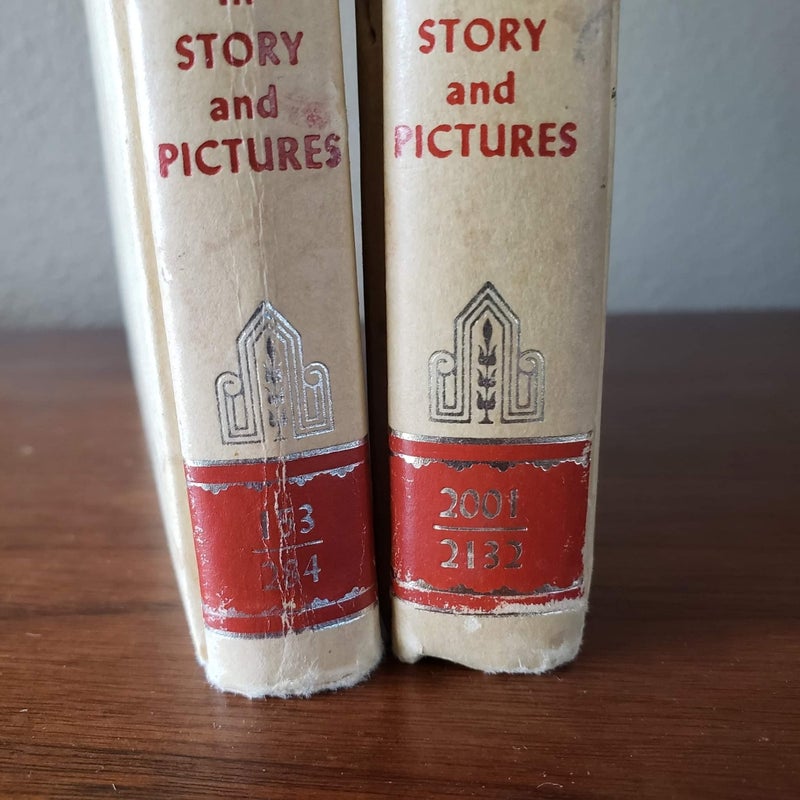 The Living Bible Encyclopedia in Story and Pictures Vol 2 & 16 (Vintage)