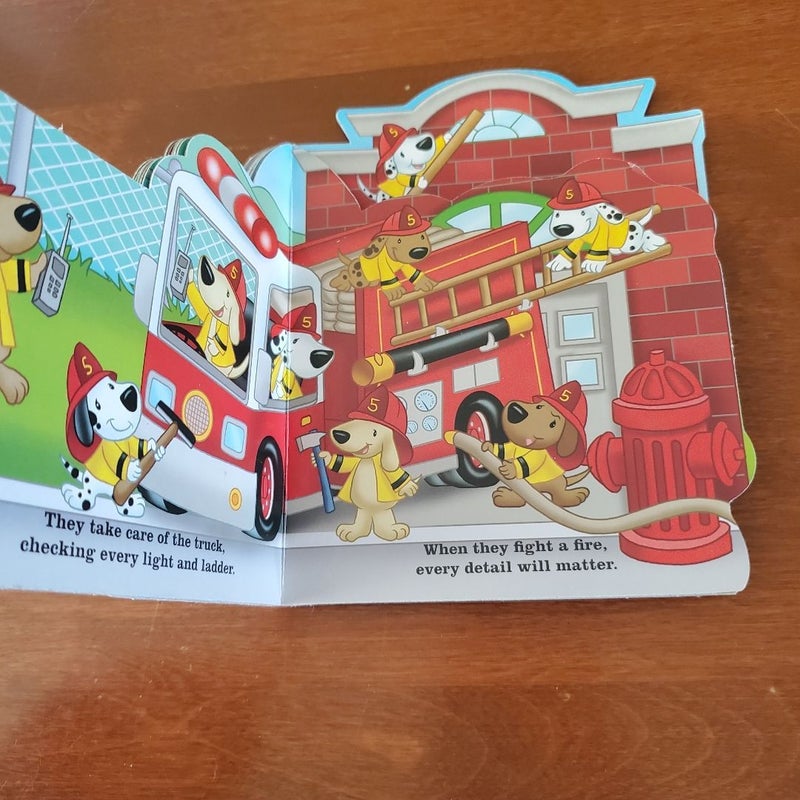 Firehouse Dogs tab board book Fire House boardbook