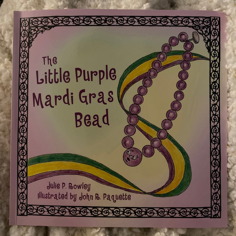 Purple Lettering With Beads For Mardi Gras