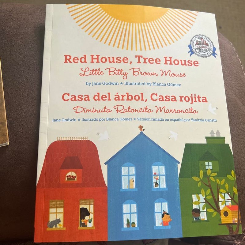 Red house, tree house little bitty brown mouse