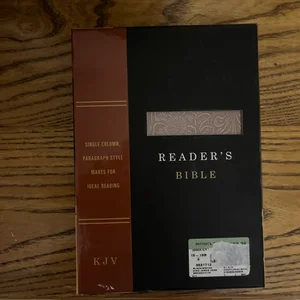 KJV Reader's Bible, Black/Brown Tooled LeatherTouch