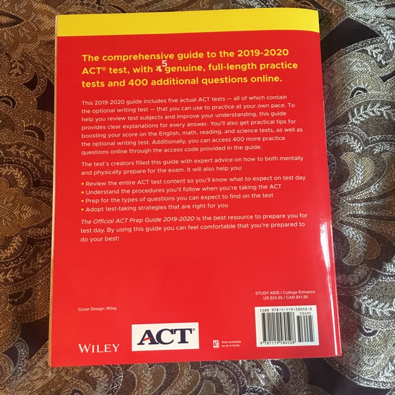 The Official ACT Prep Guide 2019-2020, (Book + 5 Practice Tests + Bonus Online Content)