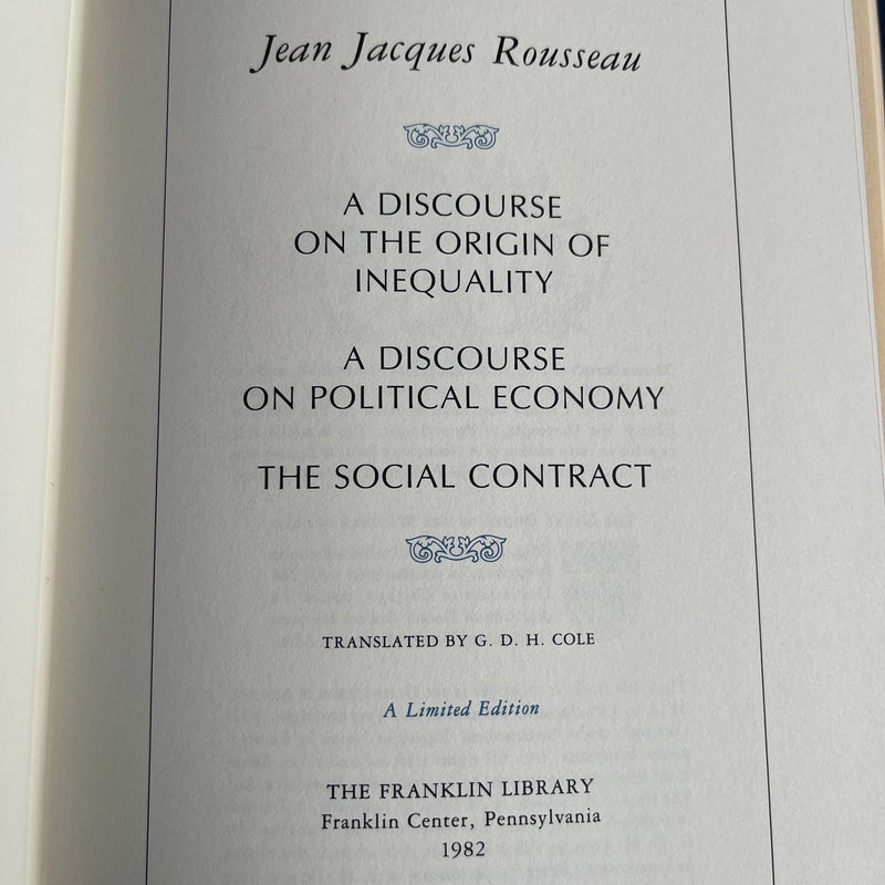 A Discourse On The Origin  Of Inequality